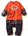 Round Collar Cotton Baby Rompers / Clothing