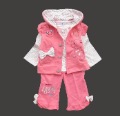 Watermelon Red Long Sleeve & Pants With Bow On Baby Clothing Sets