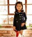 Black Long Sleeve With Many Buttons Baby Dresses