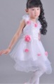 With Flowers On White Sleeveless Baby Skirts