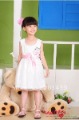 White Sleeveless With Pink Ribbons Baby Skirts