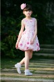 Girls Cotton Sleeveless Flowers Knee-length Skirts