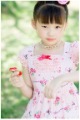 Girls' Pure Cotton Pink Full Roses Bud Silk Skirt