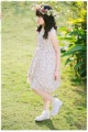 Little Girls Cotton Short Sleeve Knee-length Skirts