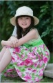 Cotton Print Sleeveless Knee-length Girls' Skirts