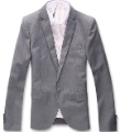 Men's Narrow Collar Single-breast Slim Fit Business Coats