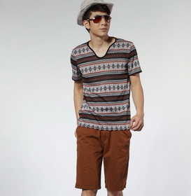 China Culture National Printing Men's Cotton T Shirt