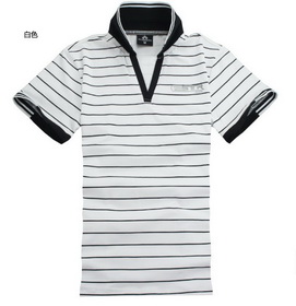 Men's Breathable Turtleneck Short Sleeved Cotton Anti-Shrink T-shirts