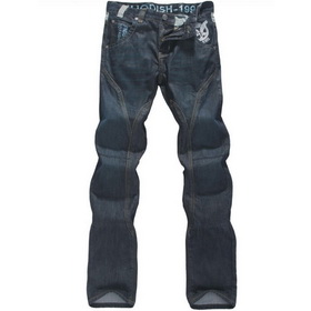 Cool Men's New Style Plicated Loose Straight Leg Jeans