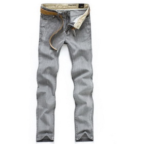 Classic Design Cool Men's Washable Loose Straight Leg Gray Jeans