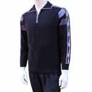 Men's Attractive Wool Knitted V-neck Zipper Winter Sweaters