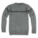 Men's Gray Long Sleeve O-neck Crewneck Sweaters