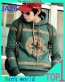 Men's Korea Autumn Dark Green Slim Even Cap Coat
