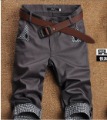 Fashion Grid Design Man's Cotton Leisure 7 Minutes of Pants