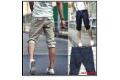 Men's Cotton Fabric Many Pocket Design Leisure Loose Leg Shorts