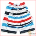 Set of Couples Rainbow Stripe Casual Beach Shorts Swim Trousers