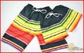 Set of Couples Rainbow Stripe Casual Beach Shorts Swim Trousers