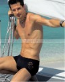 Man Black Quick Dry Confortable Cotton Inner Pants / Boxer Shorts