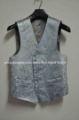 Single-Breasted Wool Beige Plain Lined Pocket Men Vest