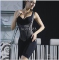 Ladies Black No Buckle No Zipper Conjoined Twins Waist Silk Protein Postpartum Model Body Underwear Shaper