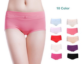 Women's Pink Bamboo Fiber Underwear Tight the Stern Panties