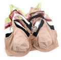 Metal Layer Fabric Front Closure Multi-colours Bra