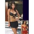 Black Butterfly Decorated Sexy Bud Silk Breathable Lingerie Sets