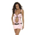 Silk Low Bosom Pink Black Lace Sexy Lingerie Sets