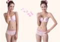 Low-waist Double Back Buckle Thin Glass Pendants Sexy Mesh Nylon Underwear Sets