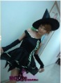 Female Black One Shoulder Lace Up Masquerade Party Costume