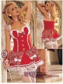 Women Bow Sleeveless Lace Halloween Costumes / Preformance Clothing