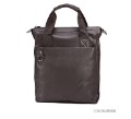 Genuine Leather Brown Waterproof Zipper & Hasp Multi-functional Briefcases