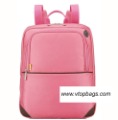 Nylon Zipper Pink Waterproof Laptop Backpack
