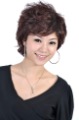 Ladies' Short Full Bang Synthetic Nature Straight Wave Full Lace Wig