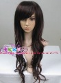 Long Silk Scroll to Send Inclined Bang Fashion Full Lace Wig