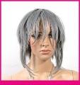 Alternative Gray Synthetic Short Full Lace False Hair