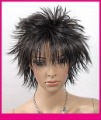 Lady's Black Short False Full Lace Wigs