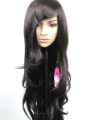 Black Long Big Curly Wavy Full Bang Wig