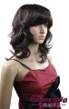 Dark Brown Curl Short Scroll to Send Inclined Bang Synthetic Wigs