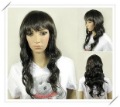 Women's Fashionable Long Curly Black Synthetic Wig