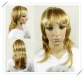 Gold Color Long Curl Synthetic Hair