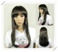 Black Long Straight Full Lace Synthetic Wigs