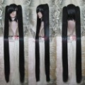 Black Straight Long Synthetic Vocaloid Hatsune Miku Cosplay Wig