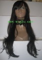 Black Exrta Long Curved Synthetic Wigs