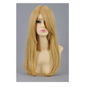60CM Straight Gold Synthetic Cosplay Wig