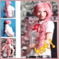 Fashion Full Head Long Pink Synthetic Anime Cosplay Wig