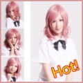 Fashion Purple & Pink Short Synthetic Full Head Anime Cosplay Wig