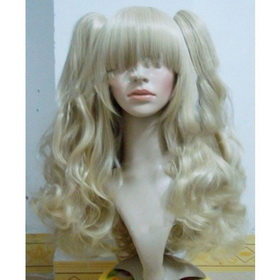 Lolita Plus Ponytails Milk Gold Cosplay Wigs