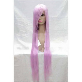 Long Pink Straight Synthetic Cosplay Wig