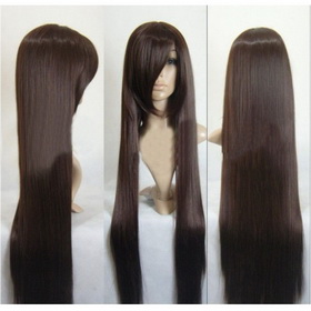 Indian Remy Long Chocolate Color Straight Cosplay Wig